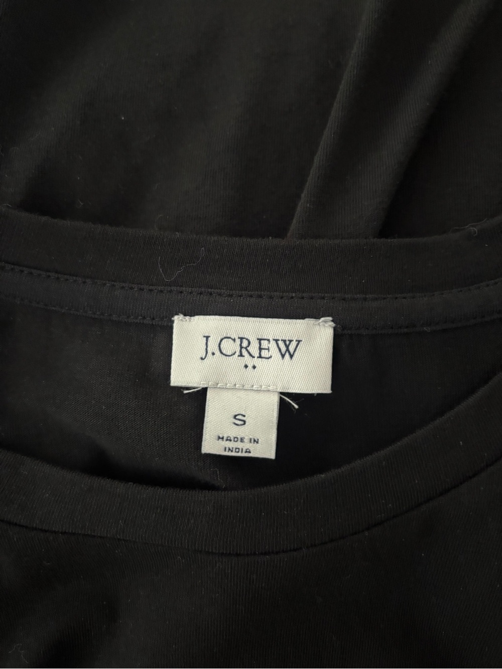J.Crew Black Eyelet Flutter Sleeve Knit Top Small Feminine Cotton Tee - Picture 5 of 5